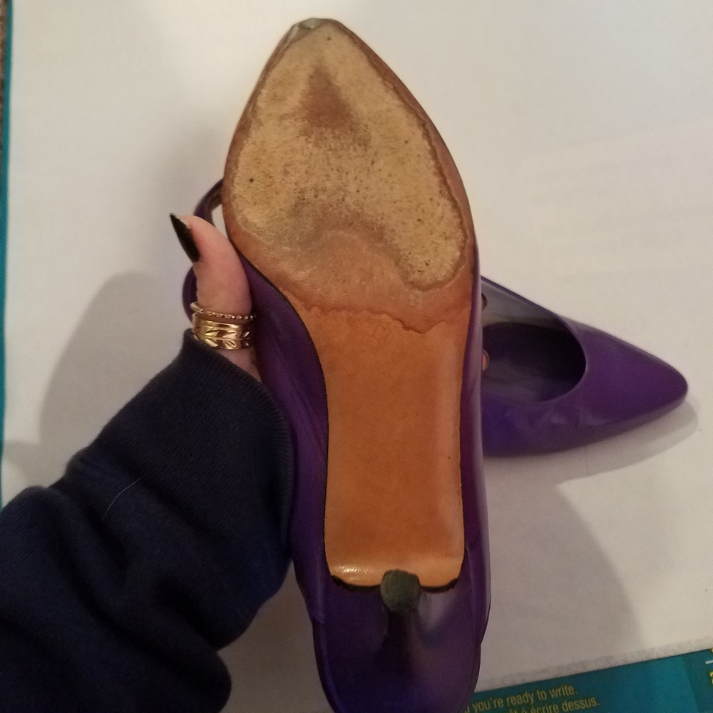 Vintage purple sling back classic pumps Size 6.5M - Picture 5 of 5